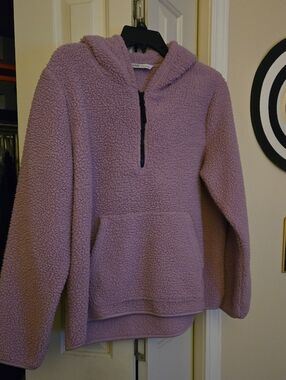 DSG Plush Teddy Fleece Hoodie in Dusty Lavender